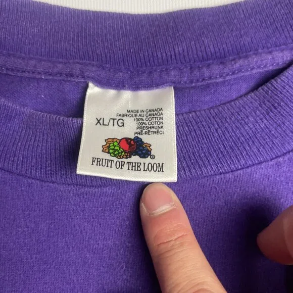 VTG 1994 Motocross Racing Purple Shirt Mens XL Canada Made (Read) - Picture 7 of 14